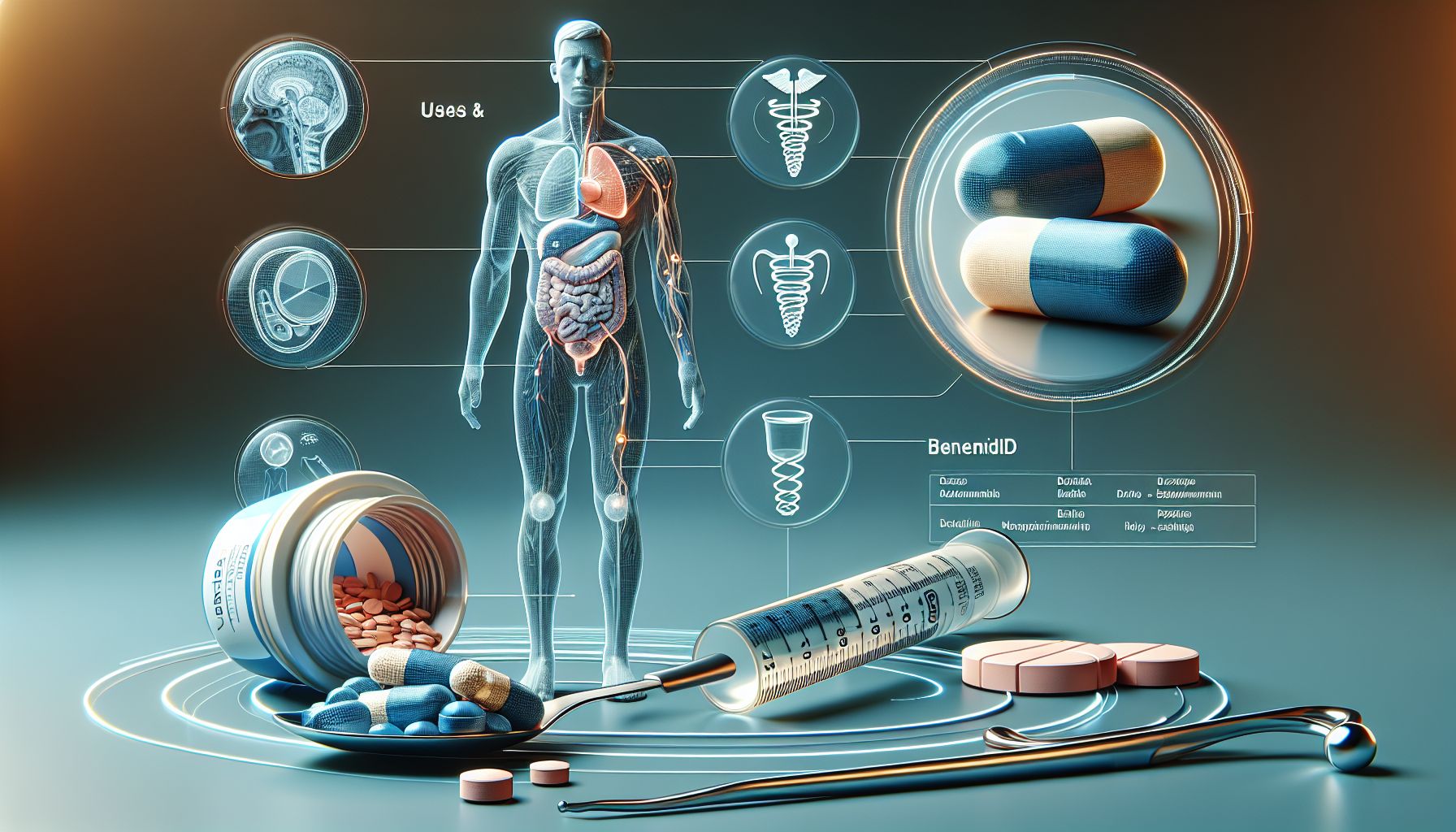 Image of Benemid medication on a table